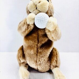 Caddy Shack Gopher Golf Club Head Driver Cover Plush Puppet Holding a Ball 10"